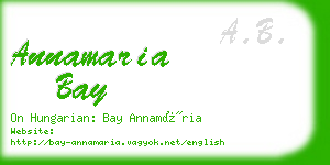 annamaria bay business card